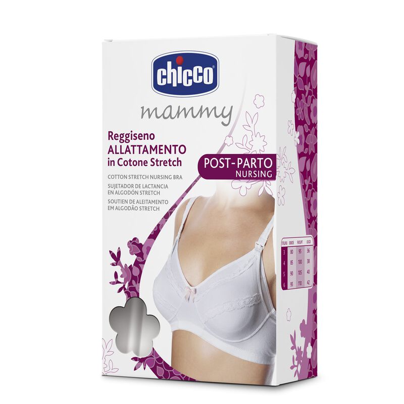 Cotton Stretch Nursing Bra (White) image number null